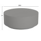 ΤΡΑΠΕΖΙ ΜΕΣΗΣ FIBER CEMENT ΣΤΡΟΓΓΥΛΟ KYOKO HM6579.01 ΓΚΡΙ Φ90x30Υεκ.