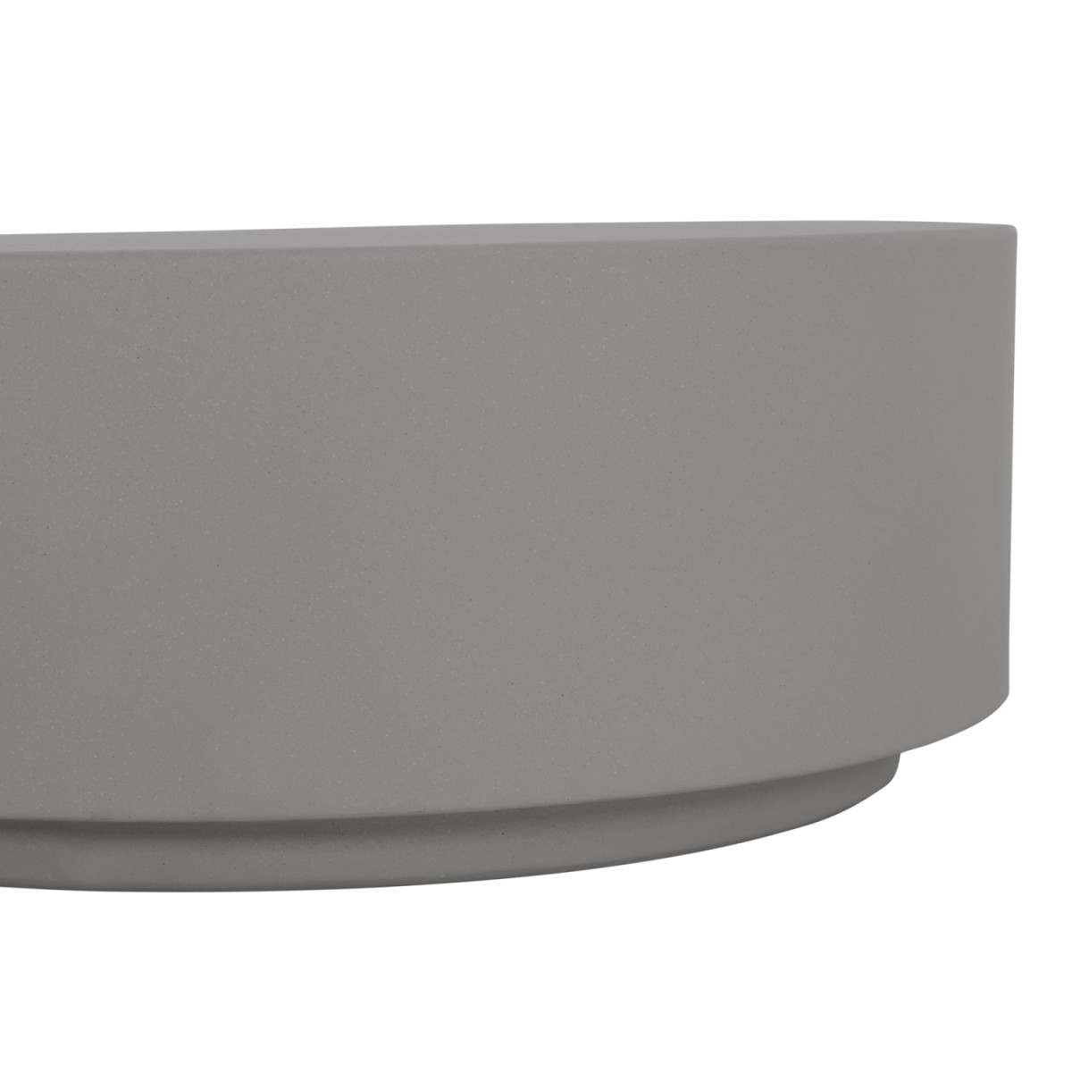 ΤΡΑΠΕΖΙ ΜΕΣΗΣ FIBER CEMENT ΣΤΡΟΓΓΥΛΟ KYOKO HM6579.01 ΓΚΡΙ Φ90x30Υεκ.