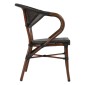 ΠΟΛΥΘΡΟΝΑ ΑΛΟΥΜΙΝΙΟΥ CLAY BAMBOO LOOK ΚΑΦΕ ΜΕ TEXTLINE HM5025 60,5x59x81 cm