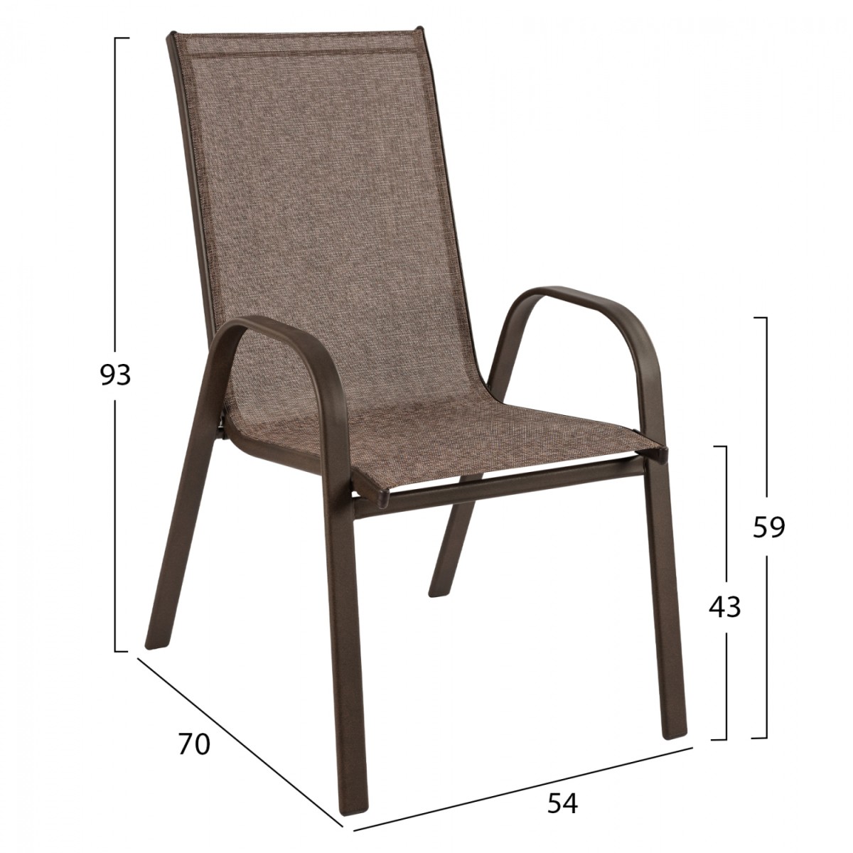 ΠΟΛΥΘΡΟΝΑ LEON ΜΕΤΑΛΛΙΚΗ ΜΕ ΚΑΦΕ TEXTLINE HM5000.02 55x72x91cm
