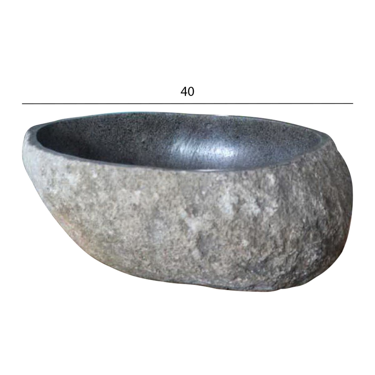 ΝΕΡΟΧΥΤΗΣ STONE SINK ΛΑΞΕΥΜΕΝΗ ΠΕΤΡΑ ΓΚΡΙ ΧΡΩΜΑ 40x40x20Yεκ.HM7807