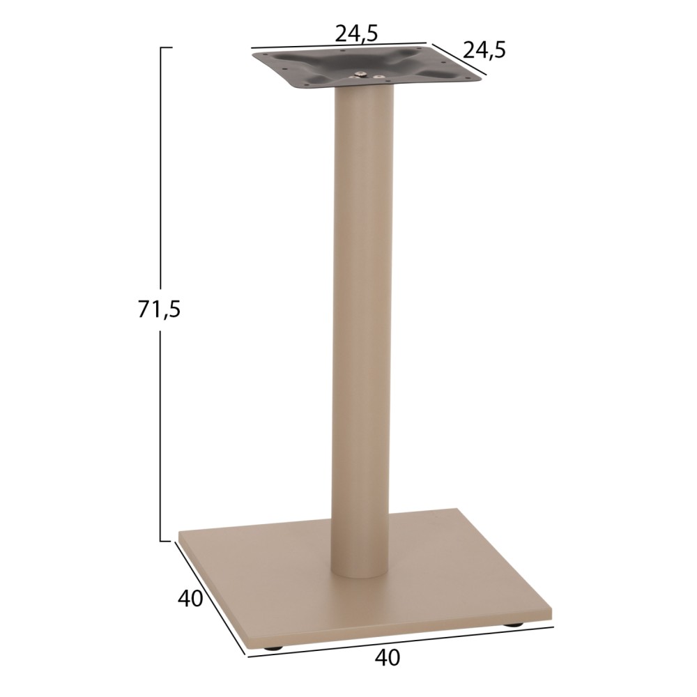 ΒΑΣΗ ΤΡΑΠΕΖΙΟΥ ΑΠΟ ΜΕΤΑΛΛΟ HM421.25 ΚΑΠΟΥΤΣΙΝΟ 40x40x72Υεκ.