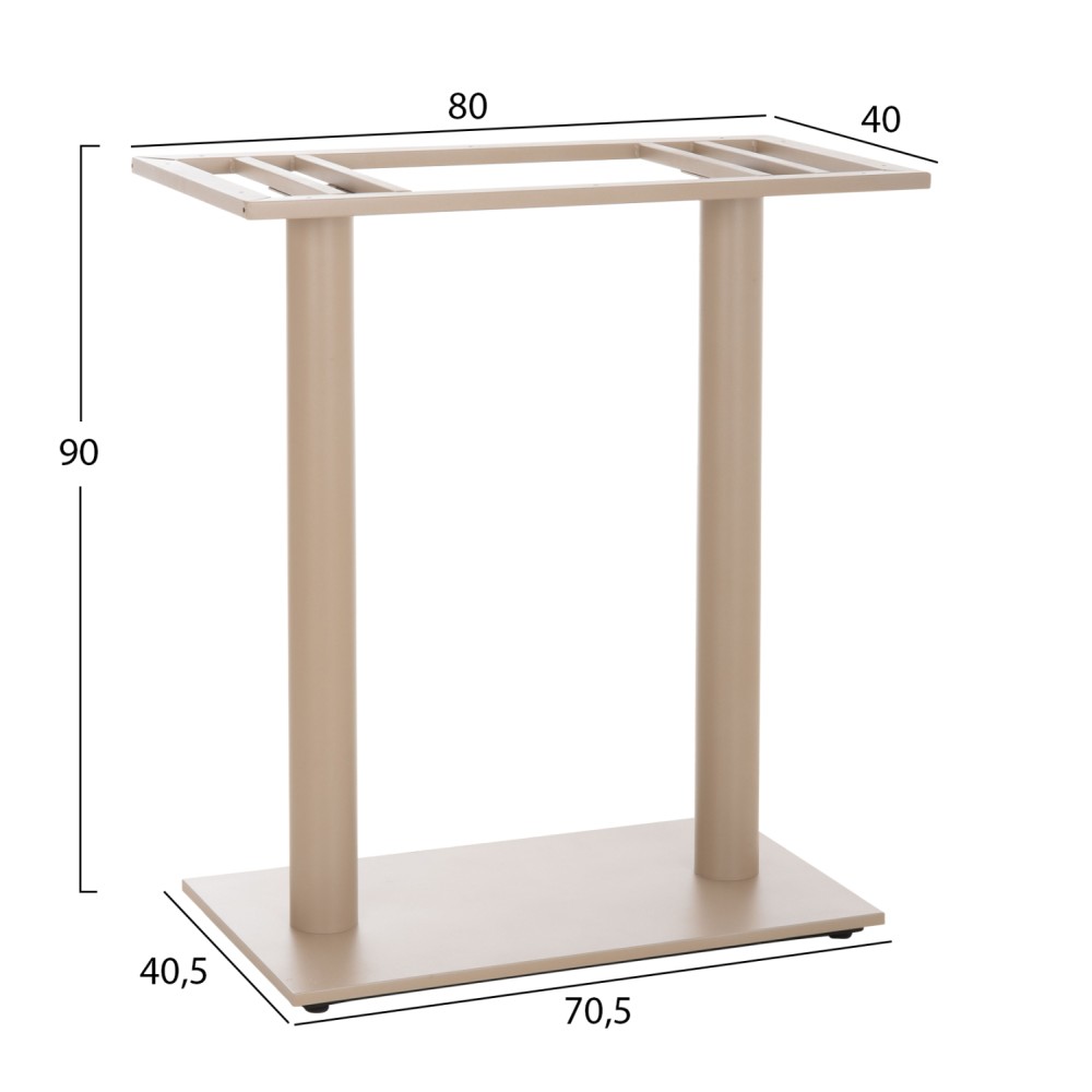 ΒΑΣΗ ΤΡΑΠΕΖΙΟΥ ΜΠΑΡ ΔΙΣΤΗΛΗ ΜΕΣ.ΥΨΟΥΣ HM478.25 ΜΕΤΑΛΛΟ ΚΑΠΟΥΤΣΙΝΟ ΜΑΤ 80x40x90Υεκ