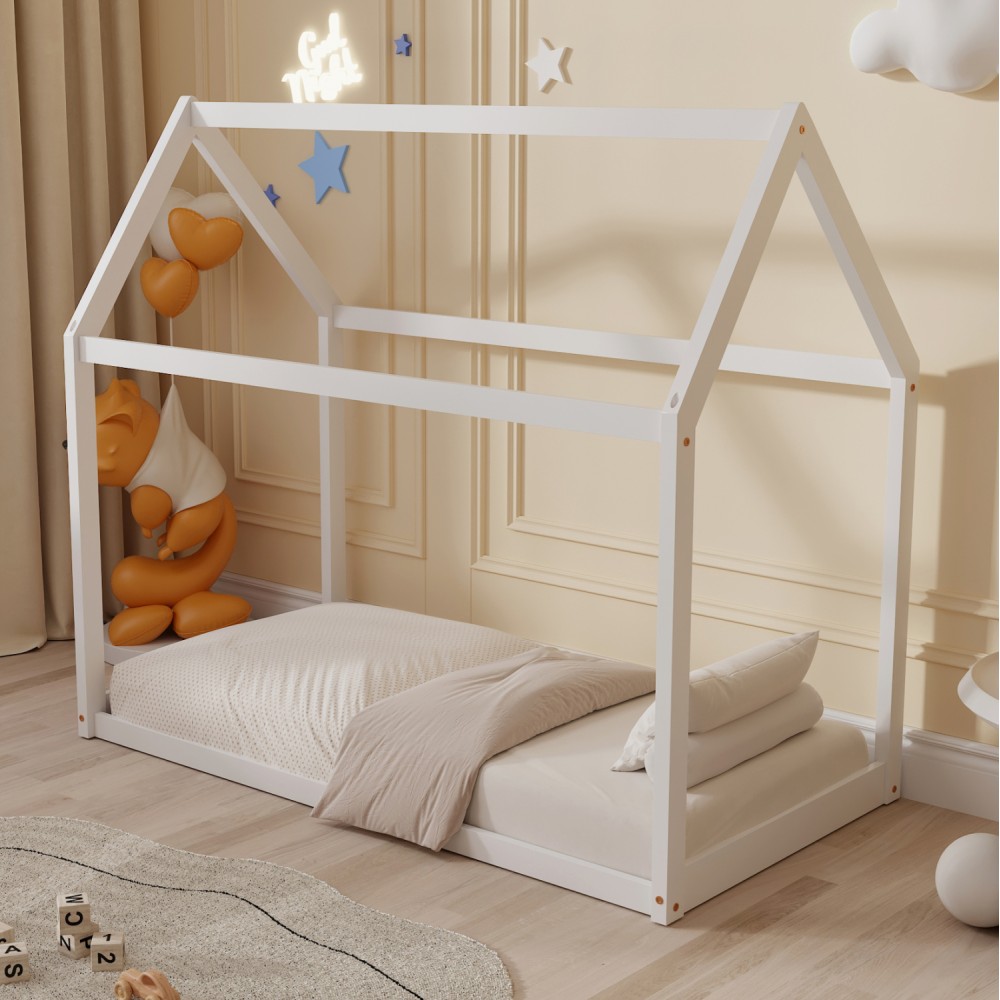 ΚΡΕΒΑΤΙ ΠΑΙΔΙΚΟ ΜΕ ΣΤΡΩΜΑ PEPE HM21303.01 ΞΥΛΟ ΠΕΥΚΟΥ ΣΕ ΛΕΥΚΟ--ΣΤΡΩΜΑ 70x140εκ