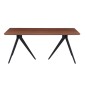 ΣΕΤ ΤΡΑΠΕΖΑΡΙΑΣ 7ΤΜΧ DRENNY HM10936.03 MDF TOP ΚΑΡΥΔΙ--ΥΦΑΣΜΑ TAUPE & ΜΕΤΑΛΛΟ ΜΑΥΡΟ