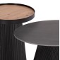 ΣΕΤ 2ΤΜΧ ΤΡΑΠΕΖΙΑ ΣΑΛΟΝΙΟΥ DUNCAN HM21081 MDF ΚΑΙ ΚΕΡΑΜΙΚΟ TOP Φ80εκ & Φ45εκ