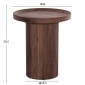 ΣΕΤ 2ΤΜΧ ΤΡΑΠΕΖΙΑ ΣΑΛΟΝΙΟΥ MARGON HM21084 MDF ΣΚΟΥΡΟ ΚΑΦΕ Φ80εκ & Φ45εκ