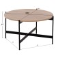 ΣΕΤ 2ΤΜΧ ΤΡΑΠΕΖΙΑ ΣΑΛΟΝΙΟΥ RONDA HM21089.02 MDF ΣΟΝΑΜΑ Φ80εκ & Φ50εκ
