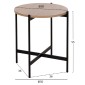 ΣΕΤ 2ΤΜΧ ΤΡΑΠΕΖΙΑ ΣΑΛΟΝΙΟΥ RONDA HM21089.02 MDF ΣΟΝΑΜΑ Φ80εκ & Φ50εκ