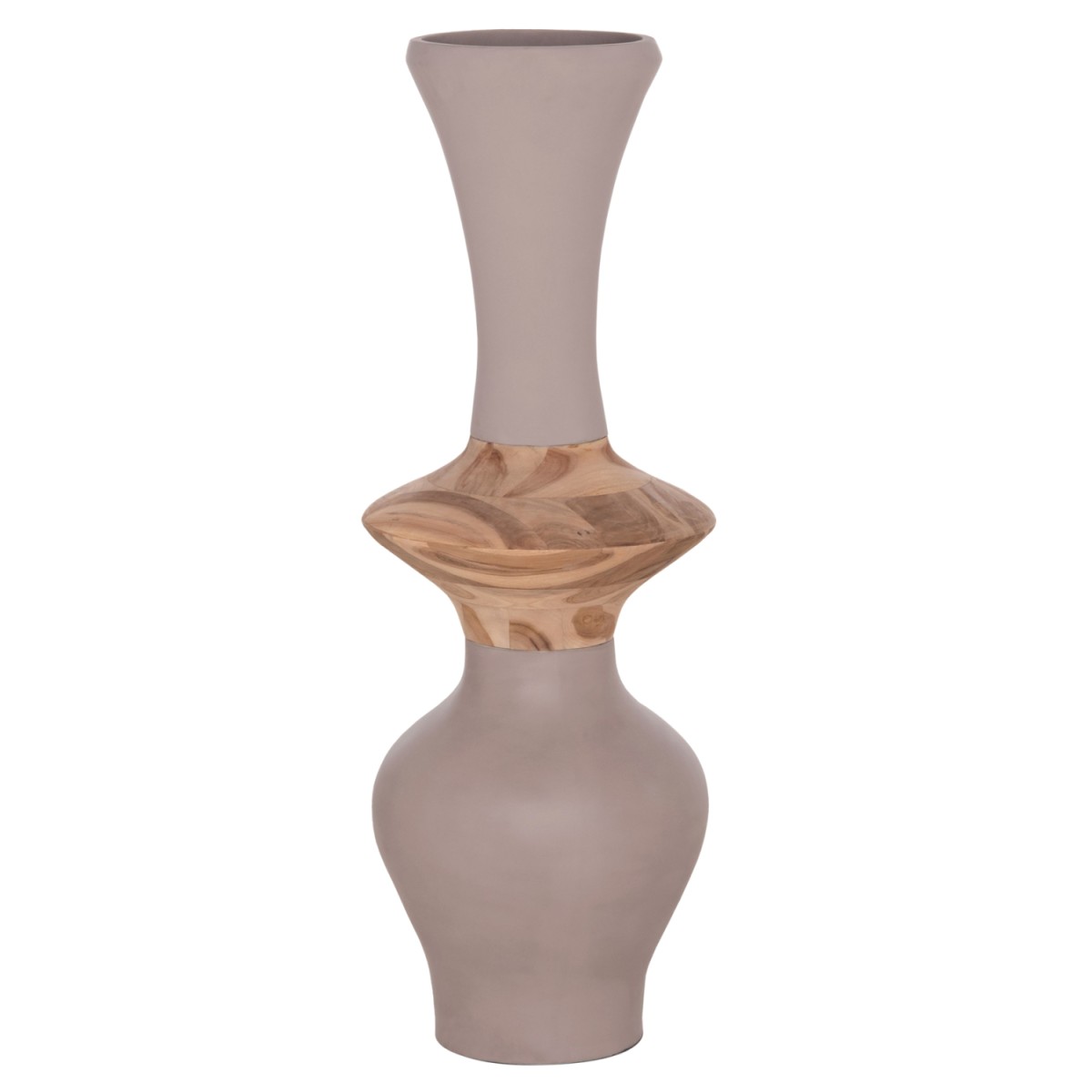 ΔΙΑΚΟΣΜΗΤΙΚΟ ΒΑΖΟ ΔΑΠΕΔΟΥ NEBULA HM4660.05S FIBER CEMENT TAUPE--ΞΥΛΟ ΤΕΑΚ Φ45x115Υεκ