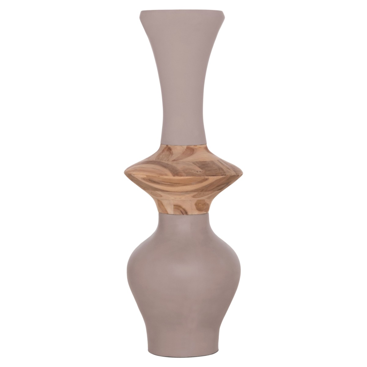 ΔΙΑΚΟΣΜΗΤΙΚΟ ΒΑΖΟ ΔΑΠΕΔΟΥ NEBULA HM4660.05S FIBER CEMENT TAUPE--ΞΥΛΟ ΤΕΑΚ Φ45x115Υεκ