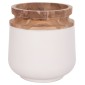 ΔΙΑΚΟΣΜΗΤΙΚΟ ΒΑΖΟ ΔΑΠΕΔΟΥ LINTER HM4662.02L FIBER CEMENT ΛΕΥΚΟ--ΞΥΛΟ ΤΕΑΚ Φ41x47Υεκ.