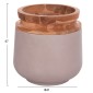 ΔΙΑΚΟΣΜΗΤΙΚΟ ΒΑΖΟ ΔΑΠΕΔΟΥ LINTER HM4662.05L FIBER CEMENT ΓΚΡΙ ΜΑΤ--ΞΥΛΟ ΤΕΑΚ Φ41x47Υεκ
