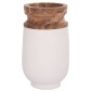 ΔΙΑΚΟΣΜΗΤΙΚΟ ΒΑΖΟ ΔΑΠΕΔΟΥ LINTER HM4662.02S FIBER CEMENT ΛΕΥΚΟ--ΞΥΛΟ ΤΕΑΚ Φ34x60Υεκ.