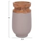 ΔΙΑΚΟΣΜΗΤΙΚΟ ΒΑΖΟ ΔΑΠΕΔΟΥ LINTER HM4662.05S FIBER CEMENT ΓΚΡΙ ΜΑΤ--ΞΥΛΟ ΤΕΑΚ Φ34x60Υεκ