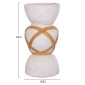 ΔΙΑΚΟΣΜΗΤΙΚΟ ΒΑΖΟ ΔΑΠΕΔΟΥ MAYNARD HM4672.02L TERRACOTTA ΛΕΥΚΟ--RATTAN Φ32x62.5Υεκ.