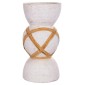 ΔΙΑΚΟΣΜΗΤΙΚΟ ΒΑΖΟ ΔΑΠΕΔΟΥ MAYNARD HM4672.02L TERRACOTTA ΛΕΥΚΟ--RATTAN Φ32x62.5Υεκ.