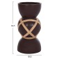 ΔΙΑΚΟΣΜΗΤΙΚΟ ΒΑΖΟ ΔΑΠΕΔΟΥ MAYNARD HM4672.07L TERRACOTTA ΣΟΚΟΛΑΤΙ-RATTAN Φ32x62.5Υεκ