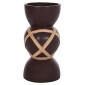 ΔΙΑΚΟΣΜΗΤΙΚΟ ΒΑΖΟ ΔΑΠΕΔΟΥ MAYNARD HM4672.07L TERRACOTTA ΣΟΚΟΛΑΤΙ-RATTAN Φ32x62.5Υεκ