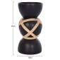 ΔΙΑΚΟΣΜΗΤΙΚΟ ΒΑΖΟ ΔΑΠΕΔΟΥ MAYNARD HM4672.01L TERRACOTTA ΜΑΥΡΟ-RATTAN Φ32x62.5Υεκ