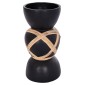 ΔΙΑΚΟΣΜΗΤΙΚΟ ΒΑΖΟ ΔΑΠΕΔΟΥ MAYNARD HM4672.01L TERRACOTTA ΜΑΥΡΟ-RATTAN Φ32x62.5Υεκ