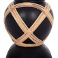 ΔΙΑΚΟΣΜΗΤΙΚΟ ΒΑΖΟ ΔΑΠΕΔΟΥ MAYNARD HM4672.01L TERRACOTTA ΜΑΥΡΟ-RATTAN Φ32x62.5Υεκ