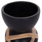 ΔΙΑΚΟΣΜΗΤΙΚΟ ΒΑΖΟ ΔΑΠΕΔΟΥ MAYNARD HM4672.01L TERRACOTTA ΜΑΥΡΟ-RATTAN Φ32x62.5Υεκ