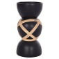 ΔΙΑΚΟΣΜΗΤΙΚΟ ΒΑΖΟ ΔΑΠΕΔΟΥ MAYNARD HM4672.01L TERRACOTTA ΜΑΥΡΟ-RATTAN Φ32x62.5Υεκ