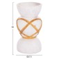 ΔΙΑΚΟΣΜΗΤΙΚΟ ΒΑΖΟ ΔΑΠΕΔΟΥ MAYNARD HM4672.02S TERRACOTTA ΛΕΥΚΟ--RATTAN Φ27.5x50Υεκ
