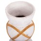 ΔΙΑΚΟΣΜΗΤΙΚΟ ΒΑΖΟ ΔΑΠΕΔΟΥ MAYNARD HM4672.02S TERRACOTTA ΛΕΥΚΟ--RATTAN Φ27.5x50Υεκ