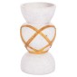 ΔΙΑΚΟΣΜΗΤΙΚΟ ΒΑΖΟ ΔΑΠΕΔΟΥ MAYNARD HM4672.02S TERRACOTTA ΛΕΥΚΟ--RATTAN Φ27.5x50Υεκ