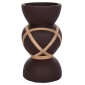 ΔΙΑΚΟΣΜΗΤΙΚΟ ΒΑΖΟ ΔΑΠΕΔΟΥ MAYNARD HM4672.07S TERRACOTTA ΣΟΚΟΛΑΤΙ-RATTAN Φ27.5x50Υεκ