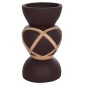 ΔΙΑΚΟΣΜΗΤΙΚΟ ΒΑΖΟ ΔΑΠΕΔΟΥ MAYNARD HM4672.07S TERRACOTTA ΣΟΚΟΛΑΤΙ-RATTAN Φ27.5x50Υεκ