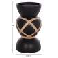 ΔΙΑΚΟΣΜΗΤΙΚΟ ΒΑΖΟ ΔΑΠΕΔΟΥ MAYNARD HM4672.01S TERRACOTTA ΜΑΥΡΟ-RATTAN Φ27.5x50Υ