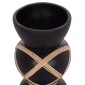 ΔΙΑΚΟΣΜΗΤΙΚΟ ΒΑΖΟ ΔΑΠΕΔΟΥ MAYNARD HM4672.01S TERRACOTTA ΜΑΥΡΟ-RATTAN Φ27.5x50Υ