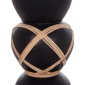 ΔΙΑΚΟΣΜΗΤΙΚΟ ΒΑΖΟ ΔΑΠΕΔΟΥ MAYNARD HM4672.01S TERRACOTTA ΜΑΥΡΟ-RATTAN Φ27.5x50Υ