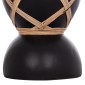 ΔΙΑΚΟΣΜΗΤΙΚΟ ΒΑΖΟ ΔΑΠΕΔΟΥ MAYNARD HM4672.01S TERRACOTTA ΜΑΥΡΟ-RATTAN Φ27.5x50Υ