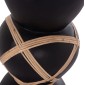 ΔΙΑΚΟΣΜΗΤΙΚΟ ΒΑΖΟ ΔΑΠΕΔΟΥ MAYNARD HM4672.01S TERRACOTTA ΜΑΥΡΟ-RATTAN Φ27.5x50Υ