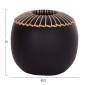 ΕΠΙΤΡΑΠΕΖΙΟ ΔΙΑΚΟΣΜΗΤΙΚΟ ΒΑΖΟ LENNOX HM4675.01L TΕΡΑΚΟΤΑ ΣΕ ΜΑΥΡΟ--Φ22x20Υεκ.