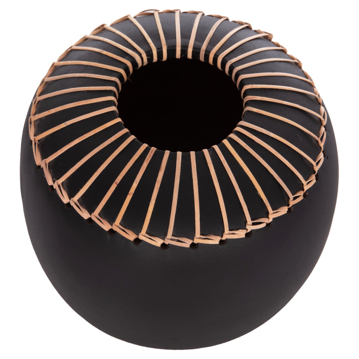 ΕΠΙΤΡΑΠΕΖΙΟ ΔΙΑΚΟΣΜΗΤΙΚΟ ΒΑΖΟ LENNOX HM4675.01L TΕΡΑΚΟΤΑ ΣΕ ΜΑΥΡΟ--Φ22x20Υεκ.