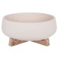 ΓΛΑΣΤΡΑ ΕΣ.ΧΩΡΟΥ FRELLO HM4674.02M ΛΕΥΚΟ FIBER CEMENT--TEAK ΒΑΣΗ 27x26,5x12Υεκ.