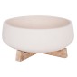 ΓΛΑΣΤΡΑ ΕΣ.ΧΩΡΟΥ FRELLO HM4674.02M ΛΕΥΚΟ FIBER CEMENT--TEAK ΒΑΣΗ 27x26,5x12Υεκ.