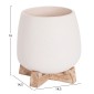 ΓΛΑΣΤΡΑ ΕΣ.ΧΩΡΟΥ FRELLO HM4674.02S ΛΕΥΚΟ FIBER CEMENT--TEAK ΒΑΣΗ 14,5x14,5x16Υεκ.