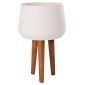 ΓΛΑΣΤΡΑ ΕΣΩΤ.ΧΩΡΟΥ QUAN HM4680.02L FIBER CEMENT ΛΕΥΚΟ--ΒΑΣΗ TEAK Φ38x62Υεκ