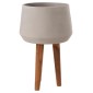 ΓΛΑΣΤΡΑ ΕΣΩΤ.ΧΩΡΟΥ QUAN HM4680.03L FIBER CEMENT ΓΚΡΙ--ΒΑΣΗ TEAK Φ38x62Υεκ