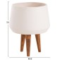 ΓΛΑΣΤΡΑ ΕΣΩΤ.ΧΩΡΟΥ QUAN HM4680.02M FIBER CEMENT ΛΕΥΚΟ--ΒΑΣΗ TEAK Φ35x50Υεκ