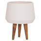 ΓΛΑΣΤΡΑ ΕΣΩΤ.ΧΩΡΟΥ QUAN HM4680.02M FIBER CEMENT ΛΕΥΚΟ--ΒΑΣΗ TEAK Φ35x50Υεκ