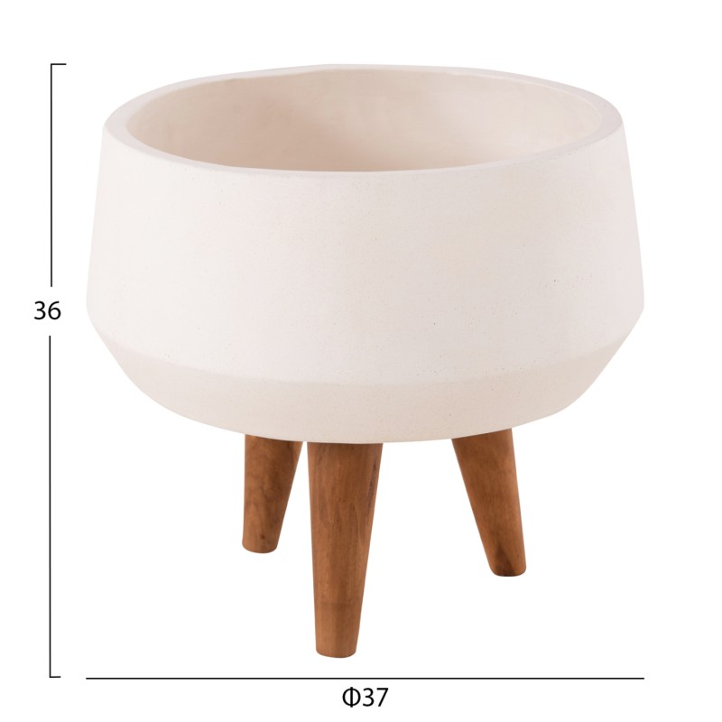 ΓΛΑΣΤΡΑ ΕΣΩΤ.ΧΩΡΟΥ QUAN HM4680.02S FIBER CEMENT ΛΕΥΚΟ--ΒΑΣΗ TEAK Φ37x36Υεκ