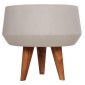 ΓΛΑΣΤΡΑ ΕΣΩΤ.ΧΩΡΟΥ QUAN HM4680.03S FIBER CEMENT ΓΚΡΙ--ΒΑΣΗ TEAK Φ37x36Υεκ
