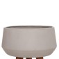 ΓΛΑΣΤΡΑ ΕΣΩΤ.ΧΩΡΟΥ QUAN HM4680.03S FIBER CEMENT ΓΚΡΙ--ΒΑΣΗ TEAK Φ37x36Υεκ